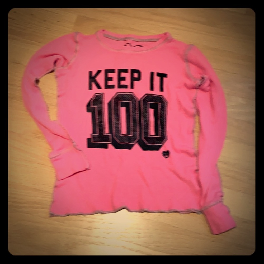 Pink waffle cotton shirt